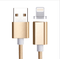 AussieSuperStore Homeware Supplies Tough Nylon Rope Style USB Lightning Charging  8 Pin to USB 2.0 Magnetic Data/Charger Cable (Gold) CBMEGAPCBLGOLD